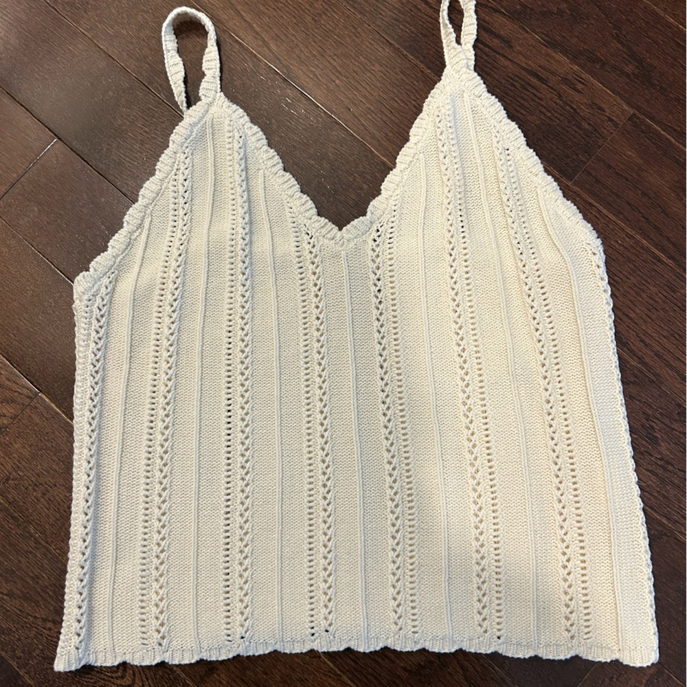Crocheted Cream Crop - Brand New!